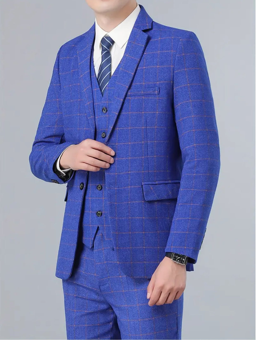 2-Piece Slimming Formal Suit - Tweed Spring- QR266317 - SimonVon Shop