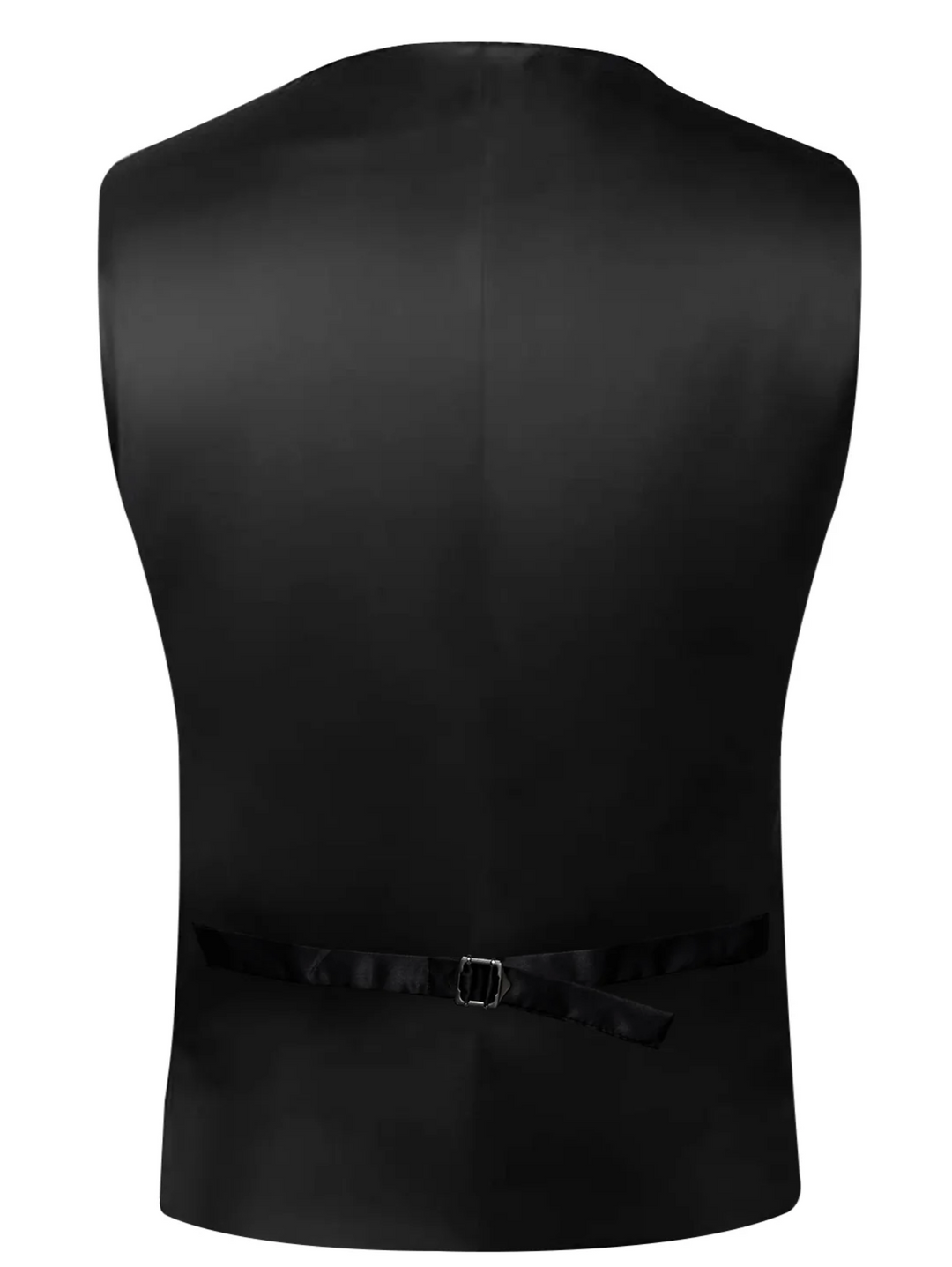 Dark Green Paisley Notched Collar Silk Mens Vest Tie Set- MJ-0719