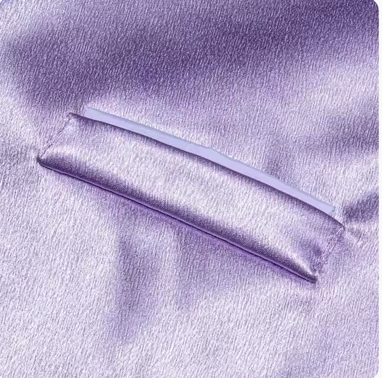 Light Purple Lavender Solid  Vest Necktie Bowtie Set- MJ-2671