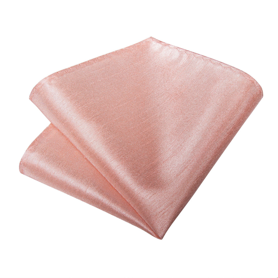 Baby Pink Solid Tie Pocket Square Cufflinks Set- N-7934 - SimonVon Shop