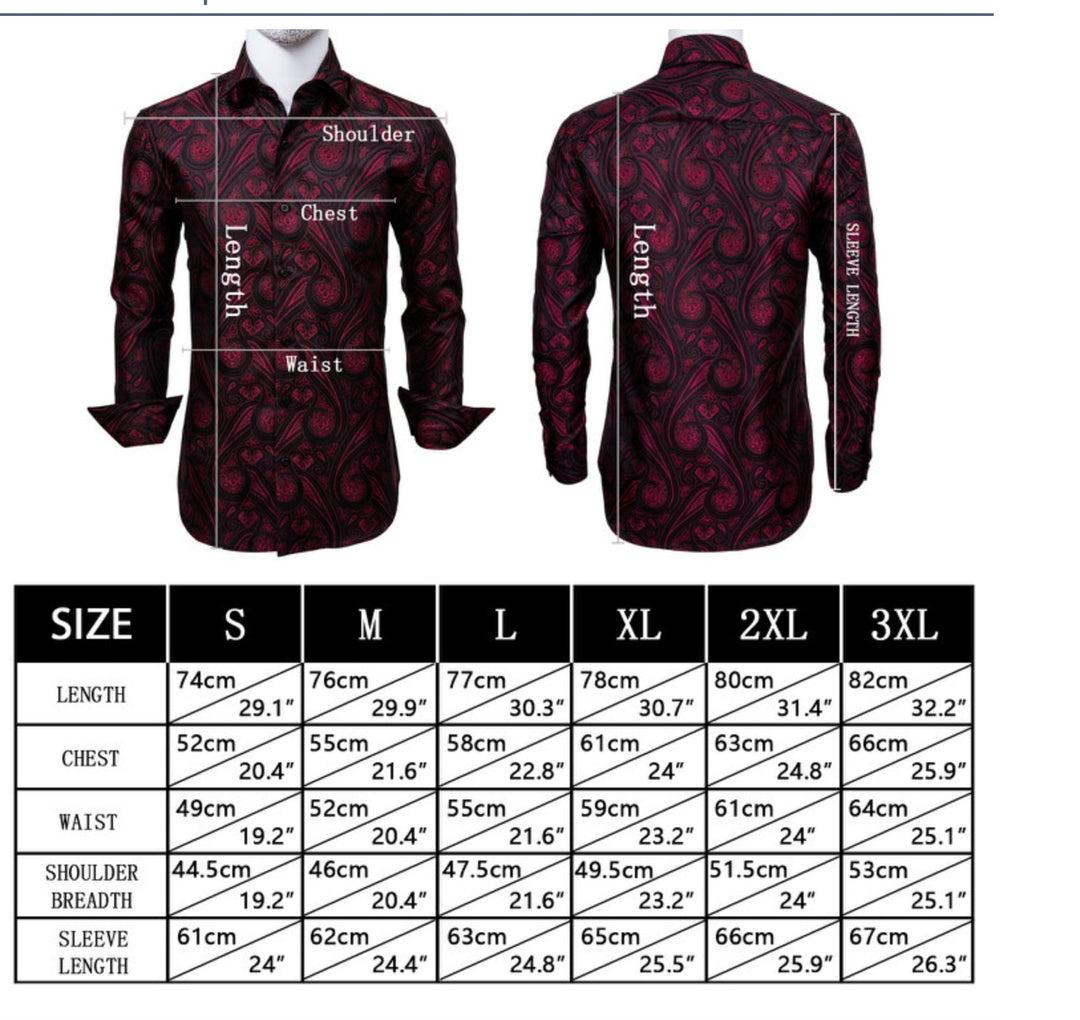 Black and White Paisley Casual Shirts-CY-0016 - SimonVon Shop