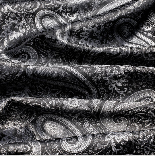Black Grey Paisley Men's Urban Lightweight Zip Jacket Casual-JK-0002 - SimonVon Shop