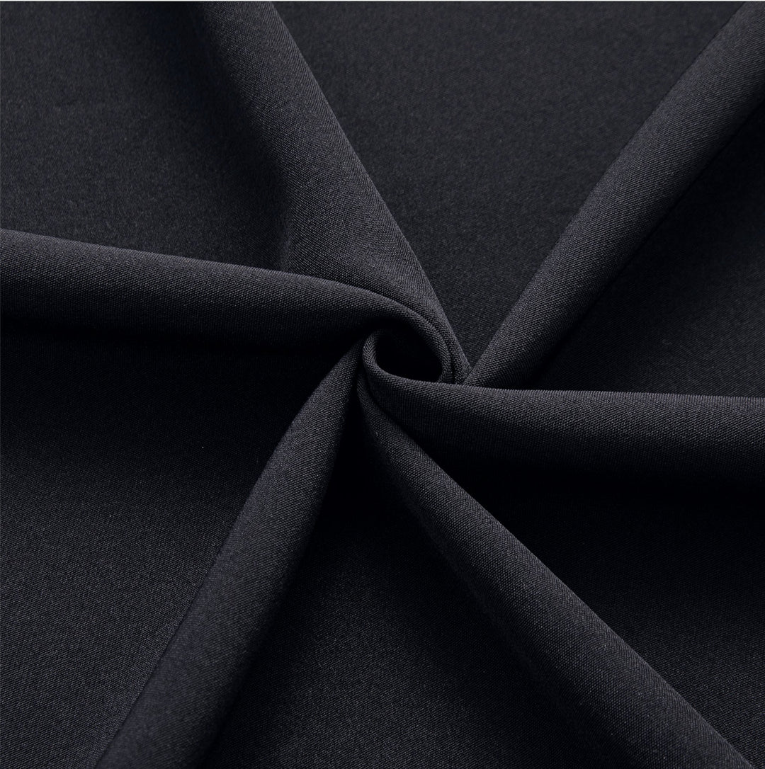 Black Solid Men's Long Sleeve Dress Shirt- CY-1052 - SimonVon Shop