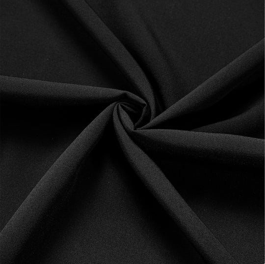 Black Solid Men's Long Sleeve Dress Shirt-CY-1308 - SimonVon Shop