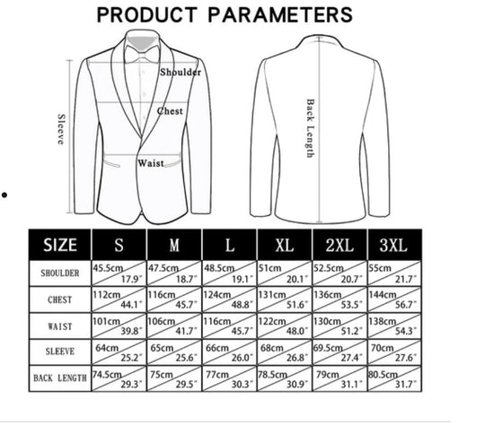 Blue Men's Suit Jacket Slim Fit Coat-XX-1055 - SimonVon Shop