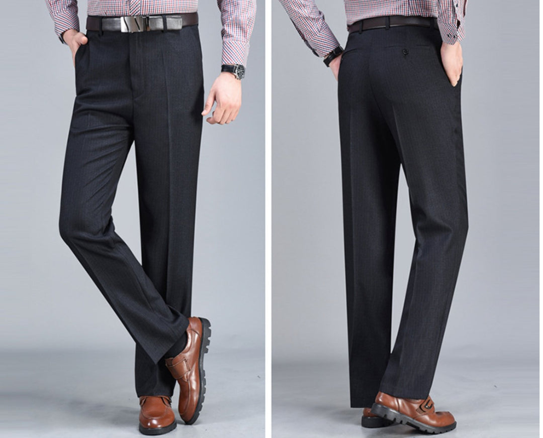 Blue Thin Stripes Mens Formal Trousers - SimonVon Shop