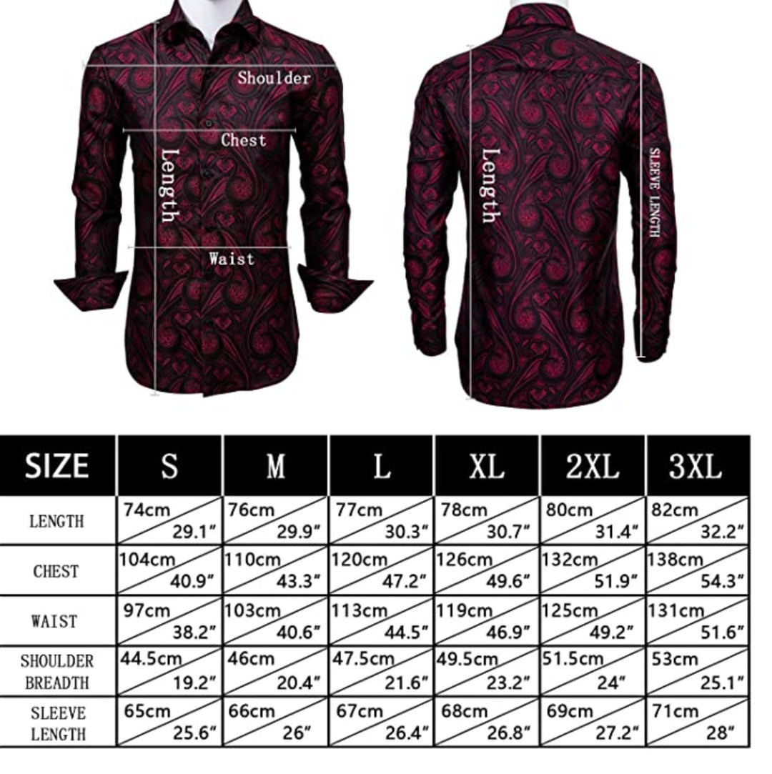 Bright Grey Paisley Casual Shirts. CY-0021 - SimonVon Shop