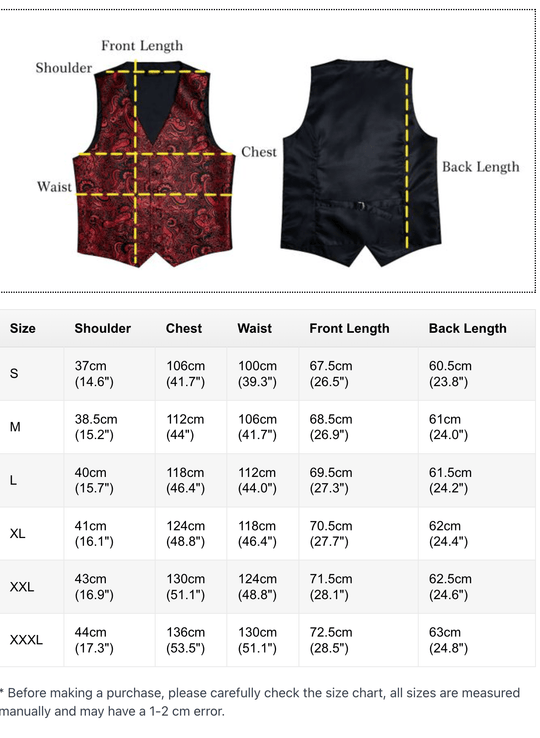 Dark Green Waistcoat Vest Necktie Handkerchief Cufflinks Set-MD-043+ N-8358 - SimonVon Shop