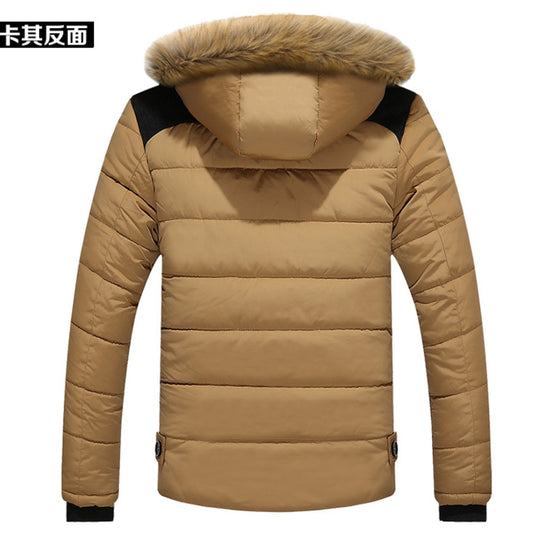 Khaki Mens Hooded Down Coat Winter Warm Ultra Light Down Jacket - SimonVon Shop