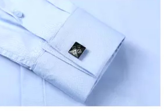 Light Blue High quality french cuff men's suit shirt formal long sleeve anti-wrinkle business dress shirt for men - SimonVon Shop