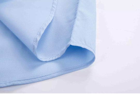 Light Blue High quality french cuff men's suit shirt formal long sleeve anti-wrinkle business dress shirt for men - SimonVon Shop