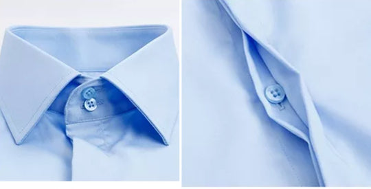 Light Blue High quality french cuff men's suit shirt formal long sleeve anti-wrinkle business dress shirt for men - SimonVon Shop