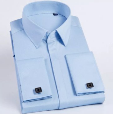 Light Blue High quality french cuff men's suit shirt formal long sleeve anti-wrinkle business dress shirt for men - SimonVon Shop