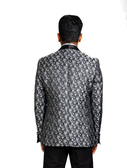 Men's Dress Party Black White Suit Jacket Slim One Button Stylish Blazer XX-1018 - SimonVon Shop