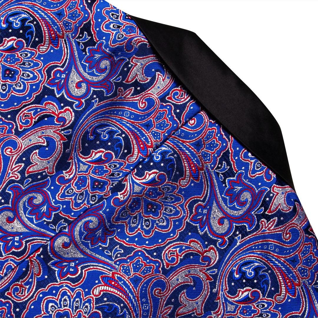 Men's Dress Party Hyacinth Floral Suit Jacket Slim One Button Stylish Blazer XX-0017 - SimonVon Shop