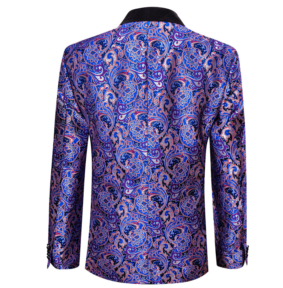 Men's Dress Party Hyacinth Floral Suit Jacket Slim One Button Stylish Blazer XX-0017 - SimonVon Shop