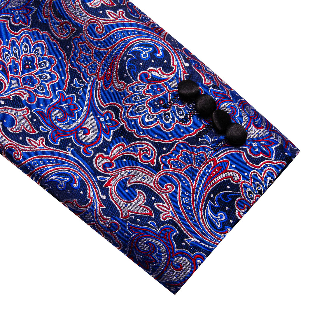 Men's Dress Party Hyacinth Floral Suit Jacket Slim One Button Stylish Blazer XX-0017 - SimonVon Shop