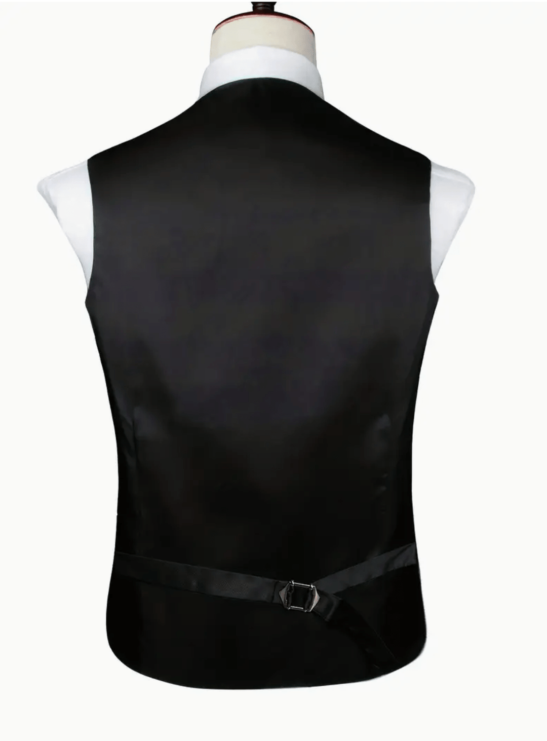 Men's Elegant Blue Paisley Waistcoat Set ,Polyester 100% - Includes Necktie, Handkerchief, and Cufflinks - MJ-3023 - SimonVon Shop