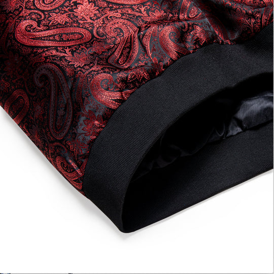 NEW SIMON VON RED PAISLEY MEN'S JACQUARD LIGHT CASUAL JACKET-JK-4005 - SimonVon Shop