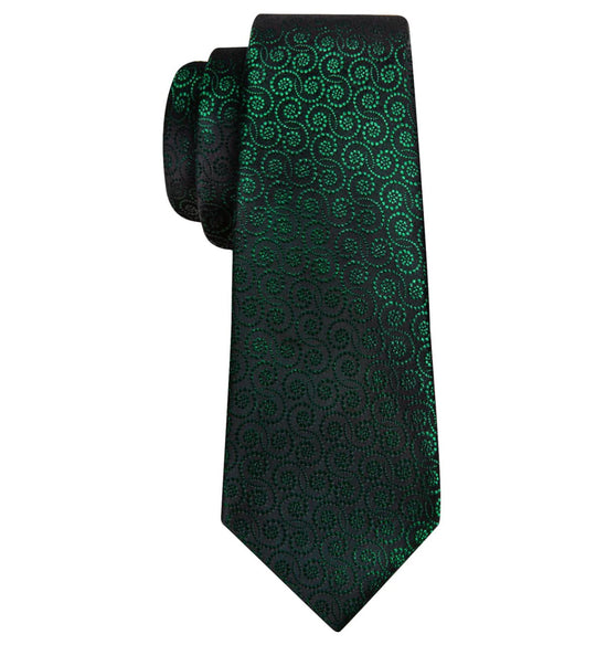 Novetly Green Floral Silk Tie Handkerchief Cufflinks Set- N6551 - SimonVon Shop