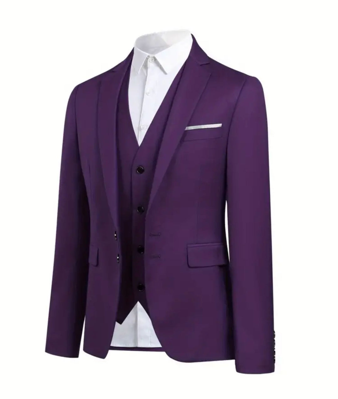 Purple Men's Casual 3PC Suit Set -WR268718 - SimonVon Shop