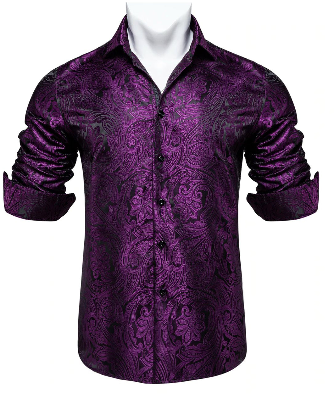 Purple Paisley Casual Shirts-CY-0009 - SimonVon Shop