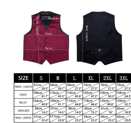 Purple Paisley Waistcoat and Necktie Pocket Square Cufflink Vest Set- MJ-0016 - SimonVon Shop