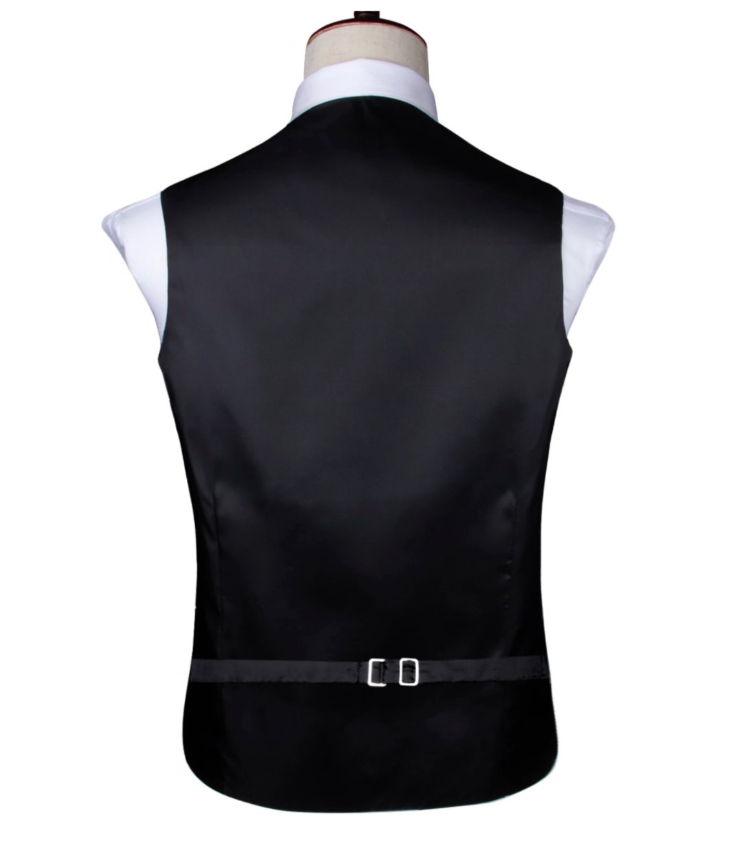 Purple Plaid Silk Paisley Men's 4pc Waistcoat Vest Necktie Pocket Square Cufflinks Set- MJ-2032 - SimonVon Shop