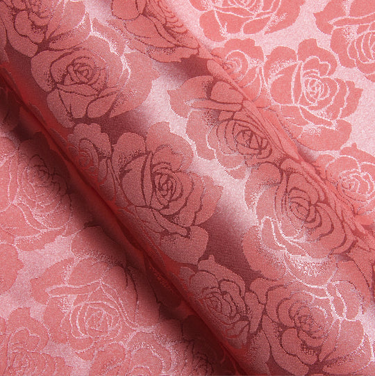 Rose Pink Coral Floral Silk Men's Long Sleeve Shirt- CY-0673 - SimonVon Shop