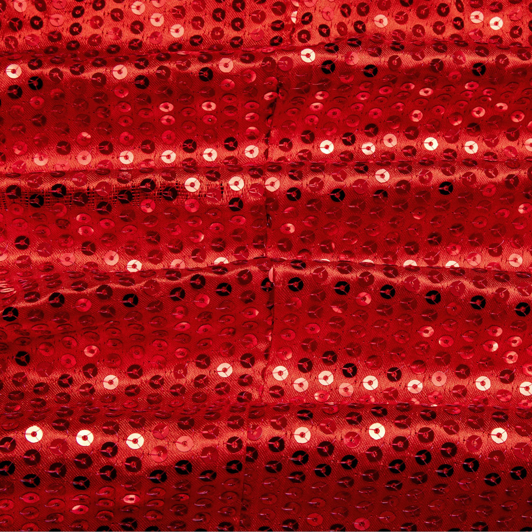 Sequin Red Solid Jacket with Black Shawl Collar - XX-1083 - SimonVon Shop