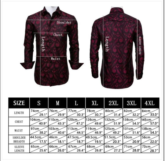 Simon Von Brown Paisley Shirt- CY-1074 - SimonVon Shop