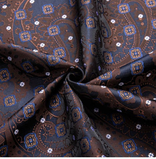 Simon Von Brown Paisley Shirt- CY-1074 - SimonVon Shop