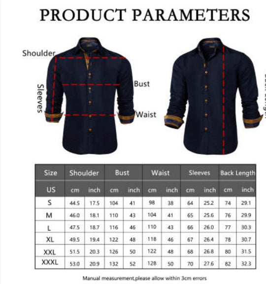 Simon Von Deep Blue Men's Shirt with contrast colored buttons unique cuffs design-CY-2202 - SimonVon Shop