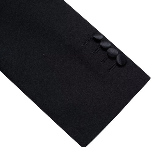 Simon Von Dress Party Black Suit Jacket Slim One Button Stylish Blazer-XX-0044 - SimonVon Shop