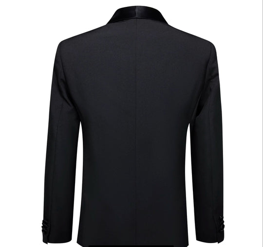 Simon Von Dress Party Black Suit Jacket Slim One Button Stylish Blazer-XX-0044 - SimonVon Shop