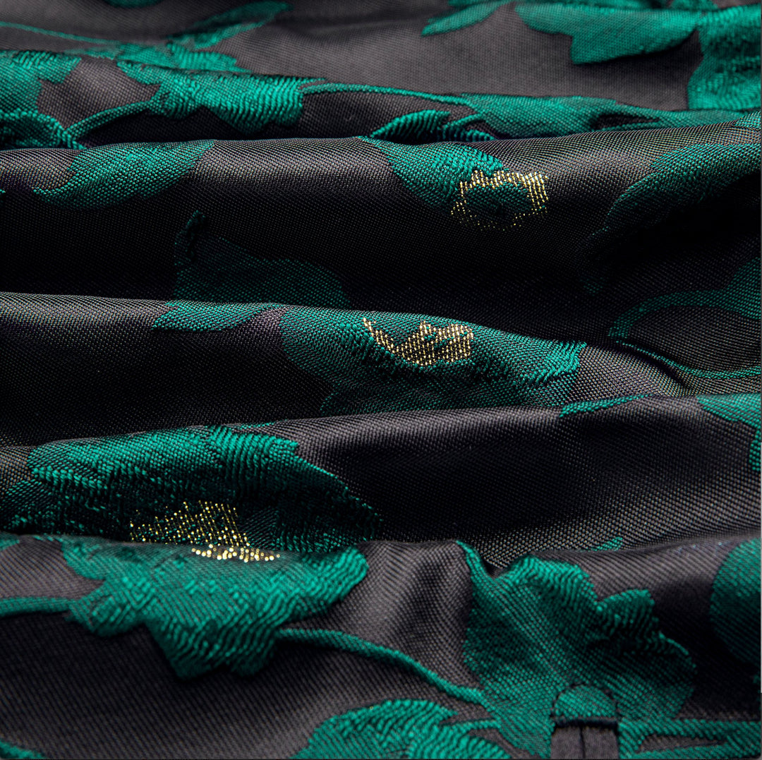 Simon Von Dress Party Green Black Suit Jacket Slim One Button Stylish Blazer-XX-1022 - SimonVon Shop