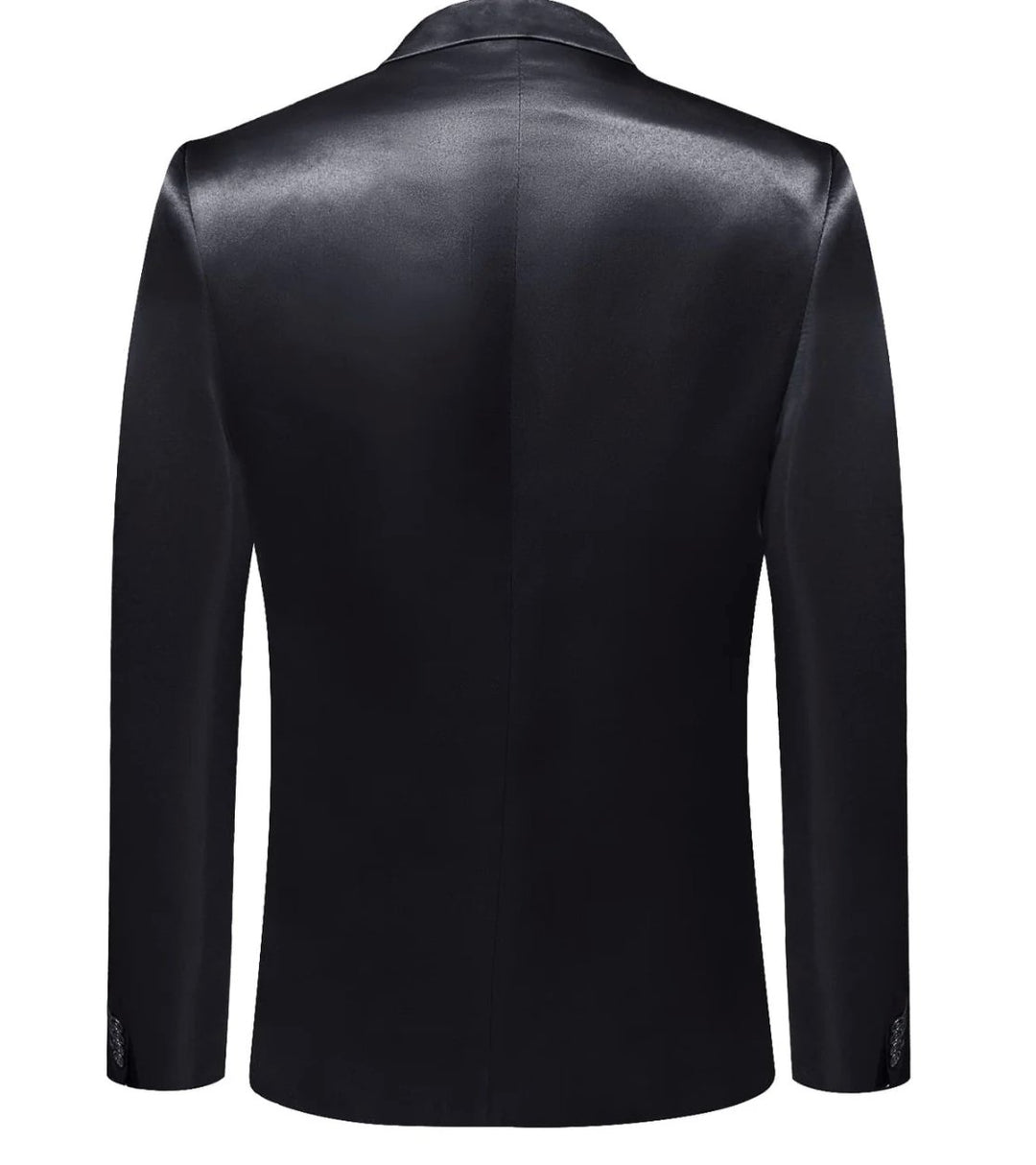 Simon Von Men's Blazer, Black Men's Wedding Business Solid Top Men Suit XX-1058 - SimonVon Shop