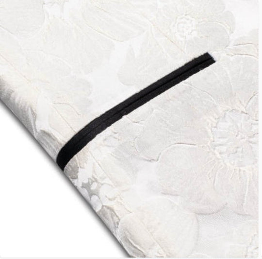 Simon Von Men's Champagne Paisley Jacquard Blazer Elegant Banquet Wedding Jacket-XX-1016 - SimonVon Shop