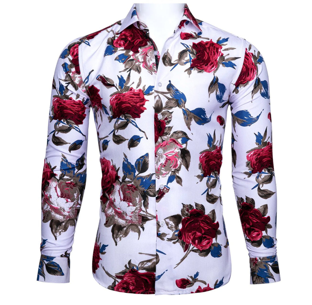 Simon Von Novelty Floral Shirt-CY-0110 - SimonVon Shop