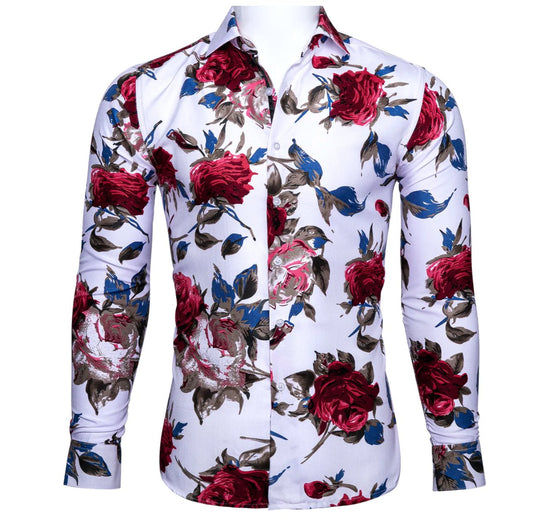 Simon Von Novelty Floral Shirt-CY-0110 - SimonVon Shop