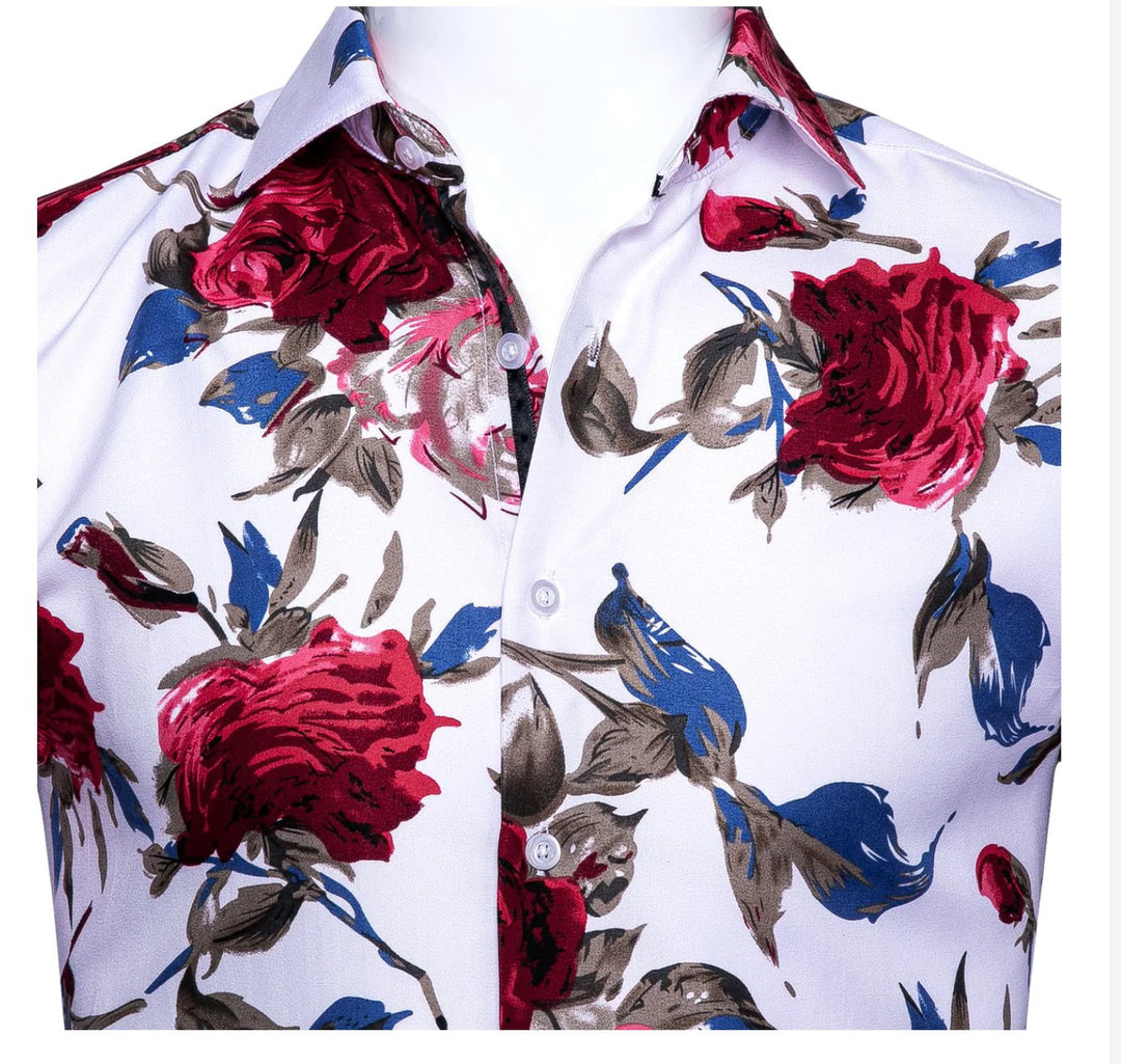 Simon Von Novelty Floral Shirt-CY-0110 - SimonVon Shop