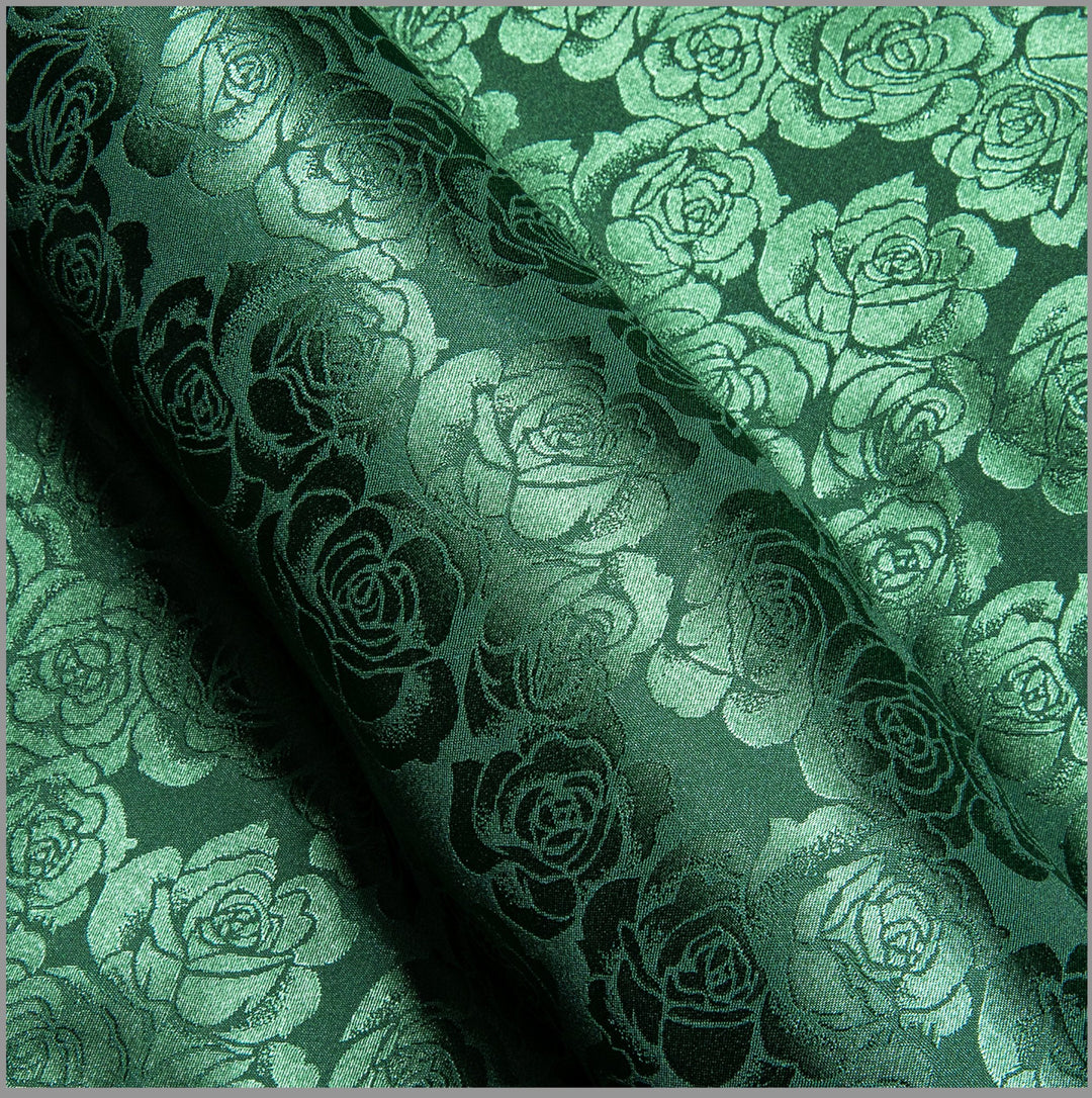 Simon.Von Beautiful Green Print Flower Silk Men's Shirt-CY-0679 - SimonVon Shop