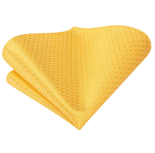 Simon.Von Bright Yellow Novelty Men's Tie Pocket Square Cufflinks Set - N-5197 - SimonVon Shop