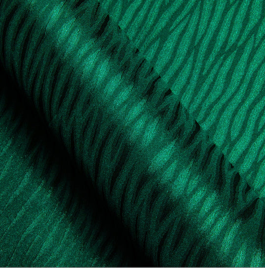 Simon.Von Grass Green Ripple Silk Men's Shirt- CY-0676 - SimonVon Shop