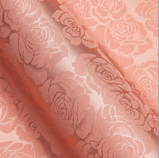 Simon.Von Pale Orange Print Flower Silk Men's Shirt-CY-0675 - SimonVon Shop