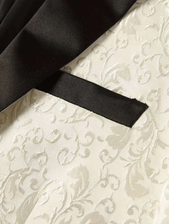 Stylish Jacquard Shawl Lapel Blazer for Men -XT208592 - SimonVon Shop