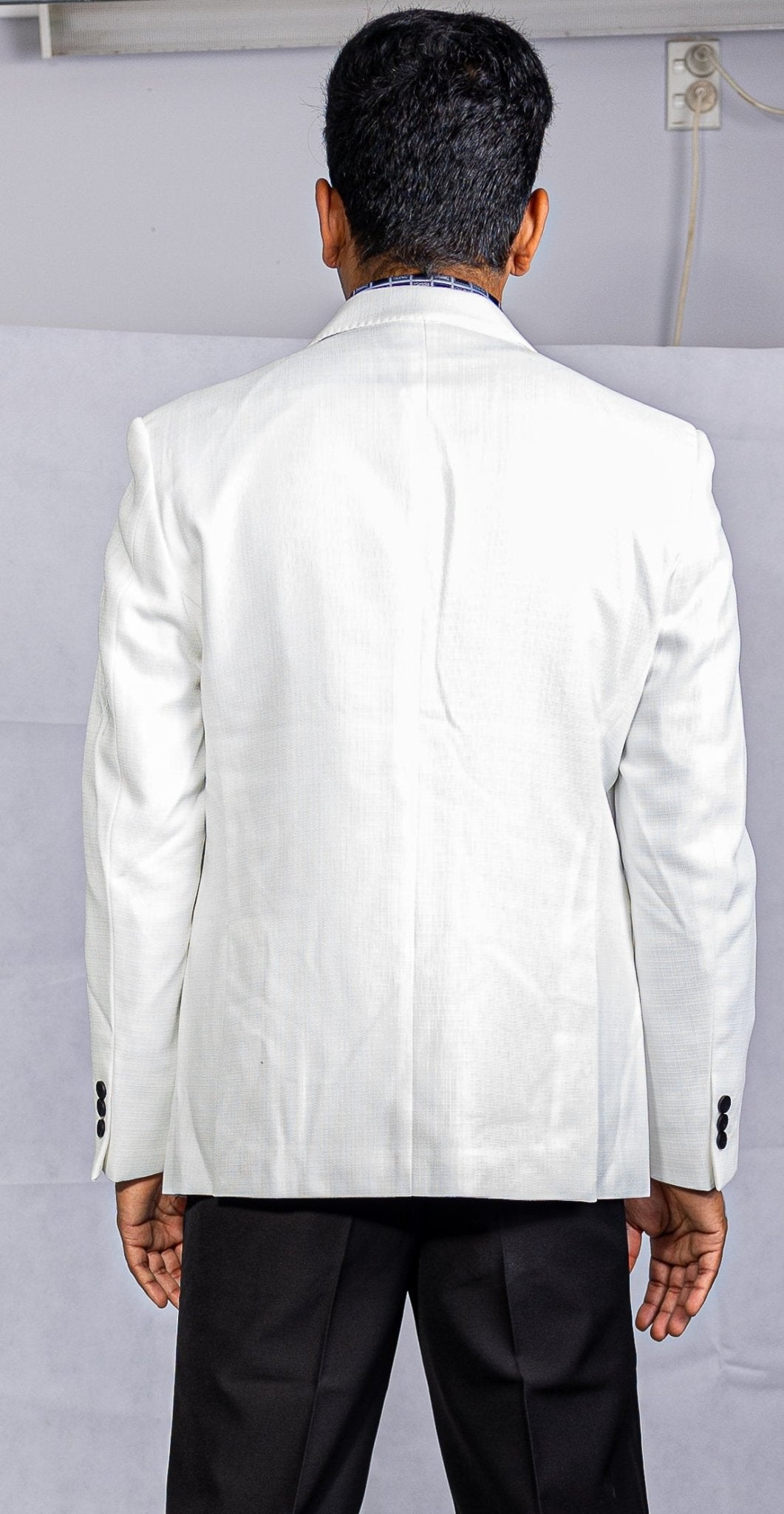 Stylish Men's Slim Fit White Solid Color Elegant Blazer Jacket-BJ201357 - SimonVon Shop