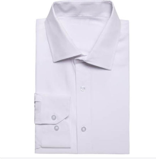 Wrinkle-Free White Long Sleeve Casual Button Down Shirt- CY-1053 - SimonVon Shop