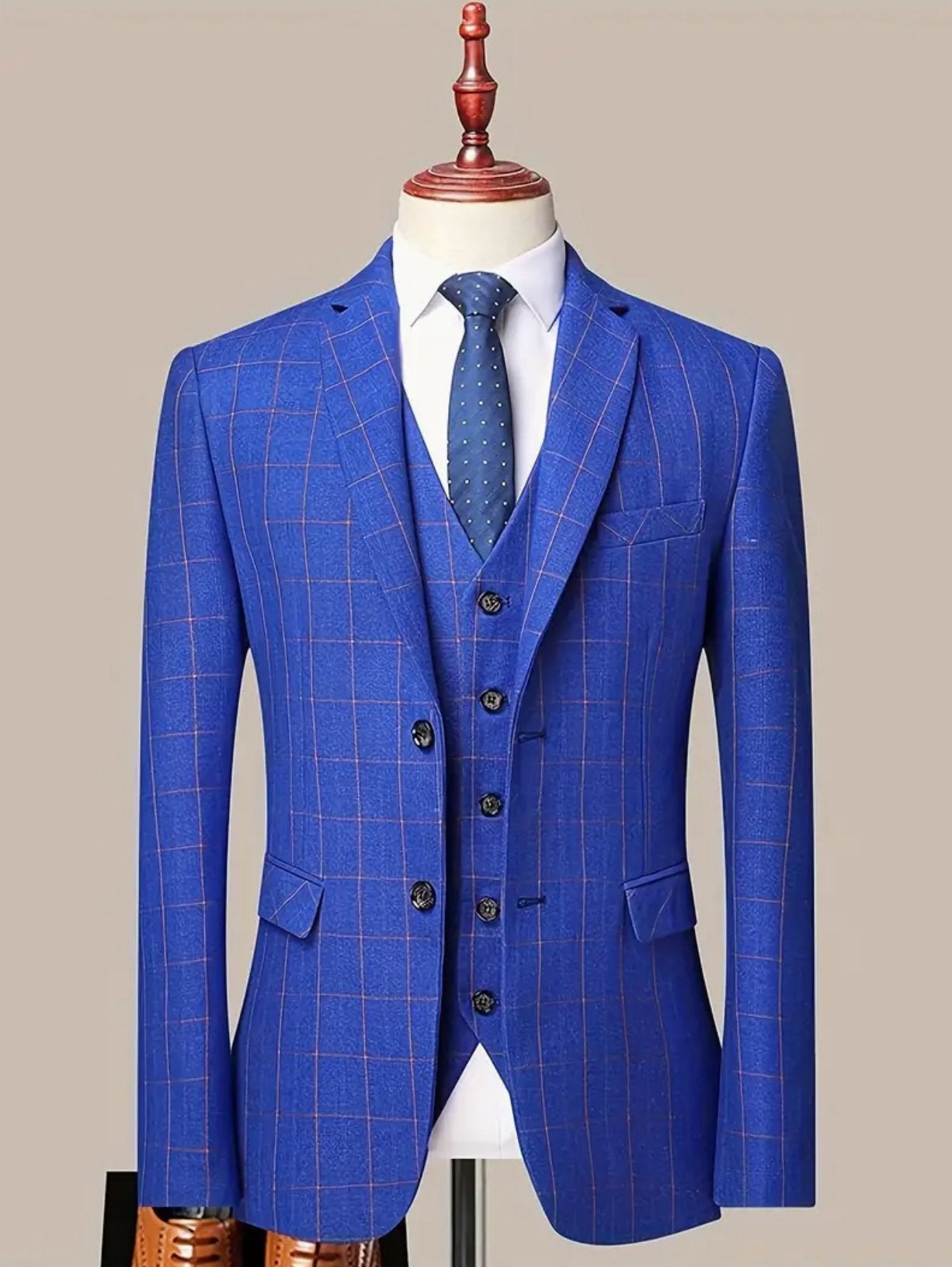 2 - Piece Slimming Formal Suit - Tweed Spring - QR266317 - SimonVon Shop