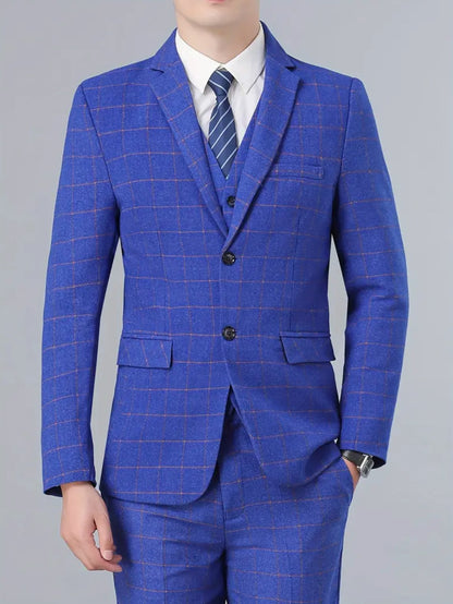 2 - Piece Slimming Formal Suit - Tweed Spring - QR266317 - SimonVon Shop